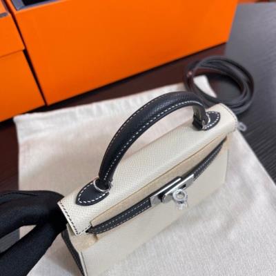 wholesale quality hermes kelly mini ii epson phw bicolor craie match noir